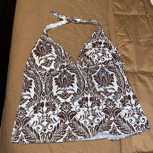 Victoria’s Secret tankini brown and white. Bottoms in separate listing.